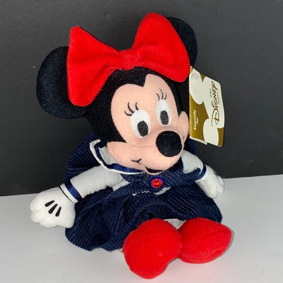 Disney Store Minnie Mouse July Birthstone Beanie Character Plush 8 Inch NWT - Picture 2 of 7